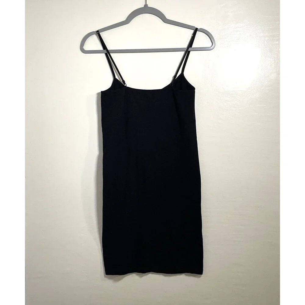 Free People Intimately Women's Spaghetti Strap Dress Black Nylon Slip Size M/L